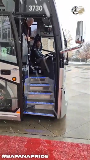 Bafana Bafana coach Hugo Broos, team manager Vincent Tseka, SAFA commercial & marketing manager Errol Madlala and SAFA travel & procurement manager Veronica Mokoena arrive at the Kennedy Centre in Washington ahead of the 2026 FIFA World Cup draw on Friday. #BafanaPride | Advocacy For Human Rights and Democracy