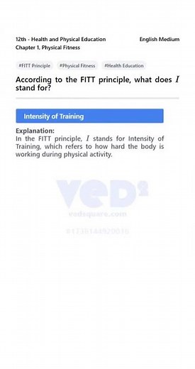 FITT Principle: What Does 'I' Stand For? | 12th Health & PE