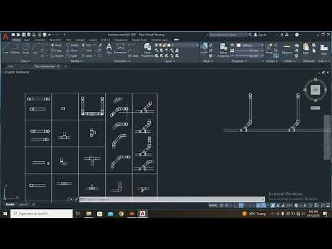 AutoCAD Dynamic Block Pipe Fittings Update Version With Sound
