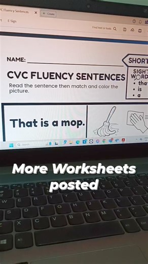 2.3K views · 12 reactions | CVC Sentences for Beginner Readers #learningmaterialsforkids #reading #readingtime #cvcwords #worksheetsforkids | Teacher Sheila's Corner | Facebook