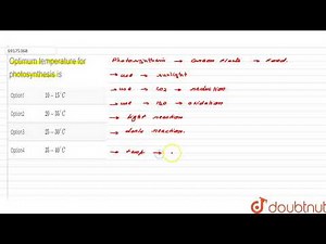 Optimum temperature for photosynthesis is