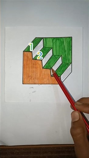 Impossible Staircase Optical Illusion🤯❓/असंभव सीढ़ियाँ ऑप्टिकल इल्यूजन #shorts #ytshorts