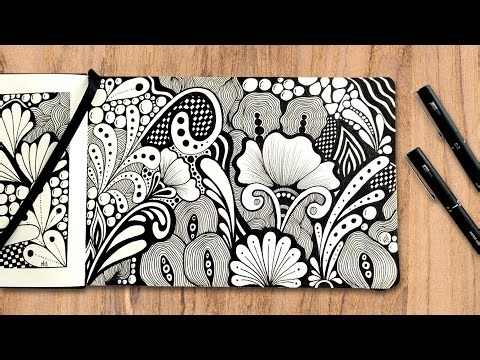 Easy Creative Zentangle Art | Relaxing Abstract Doodle Patterns