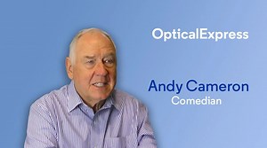 Thanks to lens replacement surgery at Optical Express, Scottish Comedian Andy Cameron said goodbye to his glasses after having to rely on them for over 40 years! Hear all about his experience and why he thinks it’s the best thing he’s ever done. | Optical Express | Facebook