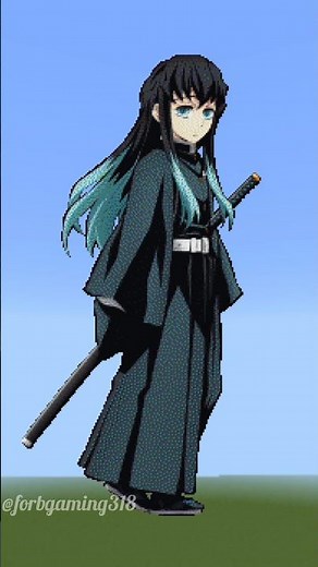 Best demon slayers pixel art in Minecraft🧱⚡🎨