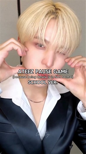ATEEZ PAUSE GAME (SCHOOL VER.) #school #ateez #kpop #pausegame #ateezyunho #foryou #fypシ゚viral #fyp