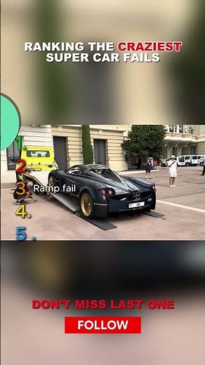 RANKING THE CRAZIEST SUPER CAR FAILS #cars #fails #supercars
