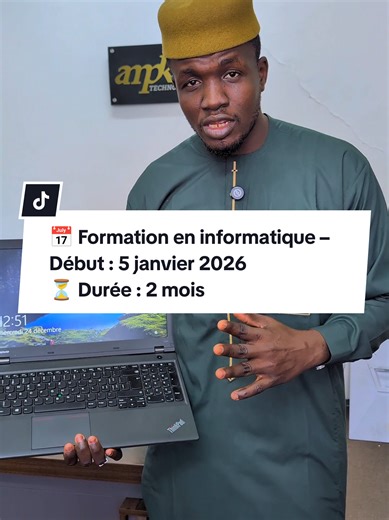 Formation en informatique pour débutants à partir du 5 janvier