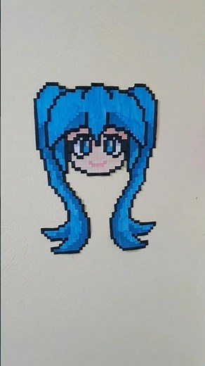 Hatsune Miku en Pixel art #vocaloid #pixelart #speedpaint #dibujos #fanart
