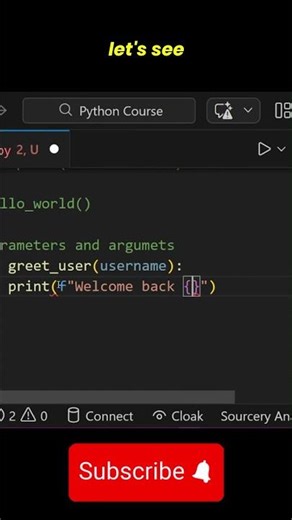 Parameters in Python #pythontutorial #coding