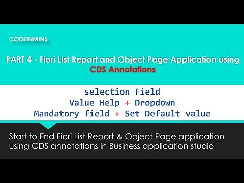 PART 4 - CDS Annotations to create Fiori Application using Business Application Studio