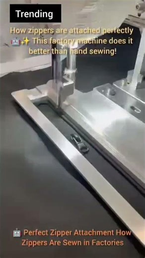 How zippers are attached perfectly.This factory machine does it better than handsewing! #viralvideo