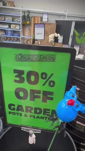 🌿 Grow More for Less! 🌿 We’re not gherk-in you around… Your garden called… it wants more personality! 🌱✨ From quirky pickles to cheeky eggplants and sweet little birds, it’s time to let your garden show off. And while you’re at it — enjoy 30% OFF Garden at Cheap as Chips! 💚 📍 In-store only ⏳ Ends Sunday 31st March 2026 or while stocks last ⚠️ Stock varies between stores *Excludes Brunnings and Black Dot products 👉 https://www.cheapaschips.com.au/ #GardenSale #GardenDecor #GardenStakes #Pla