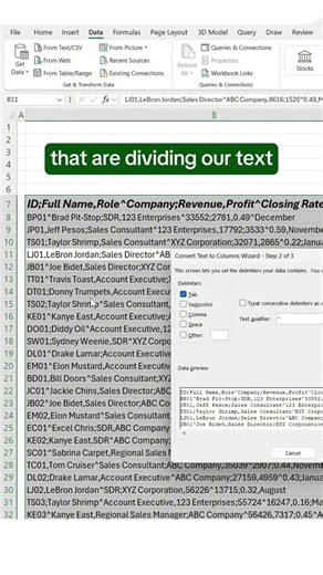 This is how to use Text to Column in Excel
