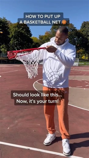 How to change and replace the net on a basketball hoop 🧠💡🏀 #MotivatedByMylan