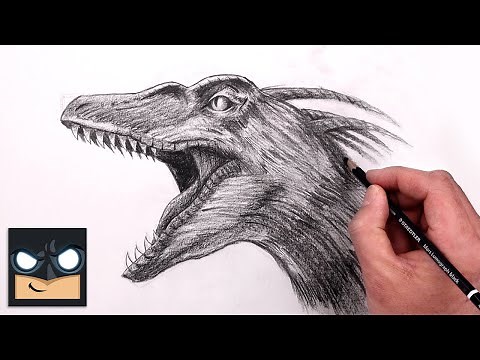 How To Draw Pyroraptor | Jurassic World Sketch Art Lesson (Step by Step)