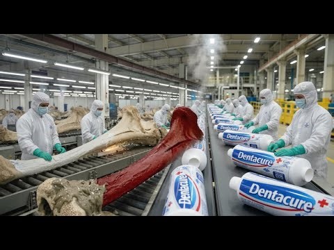 Inside a Toothpaste Factory — How Animal Bones Become Toothpaste (Full Process)