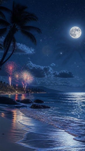 ハワイの夜｜満月・星空・花火に包まれる癒やしのビーチ