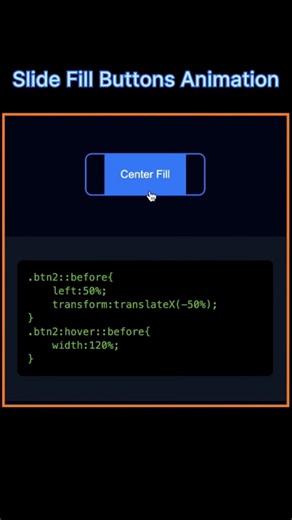 Slide fill buttons animation using html and css #coding #programming #developer