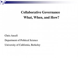 Collaborative Governance - SlideServe