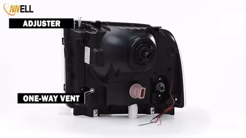 LED Headlights Assembly Compatible with 2005 Ford Excursion, 2005-2007 F250/F350/F450/F550 Super Duty Replacement LED DRL Headlight Lamps(Clear lens Chrome Housing Amber Reflector)