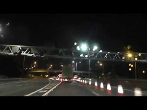 Night Drive On The M5, M6, M62 & M57 Motorways From Worcester To Liverpool, England 21st March 2018