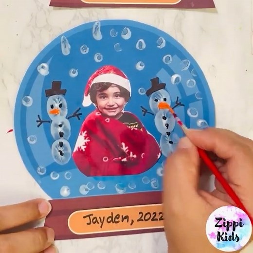 Super cute Photo Snowglobe Craft for Preschool and kindergarten ❄️ ☃️❄️🌨️!!! No-Prep winter activity for kids! 👏☃️❄️👏 | Zippi Kids Corner