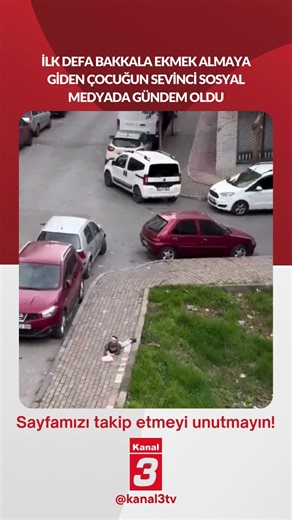 İlk defa bakkala ekmek almaya giden çocuğun sevinci sosyal medyada gündem oldu...