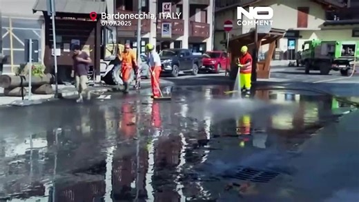 Video. Extreme heat and floods sweep across Italy, leaving two dead