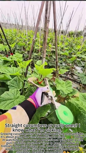 Cucumber Vine Tying: Bigger Harvest, Less Work! 🥒⚡