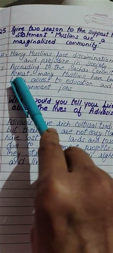 Exercises of page 92 minority chapter 7 Understanding Marginalisation class 8Civics #education