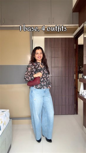 1 base, 4 outfits.. which one is your fav? 1,2,3 or 4?? #layeredlook #ootd #outfitideas