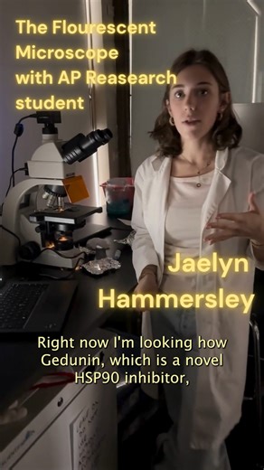 Oak Park and River Forest HS on Instagram: "🧡 Academic Division Day Highlight 🧡 👩🏼‍🔬AP Research! Before winter break, we got a closer look at our new flourescent microscope with AP Research student Jaelyn Hammersley and learned a bit more about how it aids her research. ￼🔬The microscope works by using fluorescent molecules (fluorophores) that absorb light at a specific wavelength and then emit light at a longer wavelength. Students are using these fluorophores to stain structures, giving t