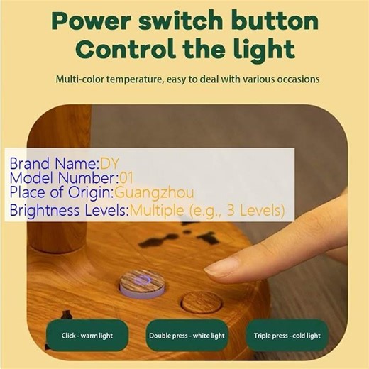 Chargeable Desk Lamp USB Port Study Bedroom Light