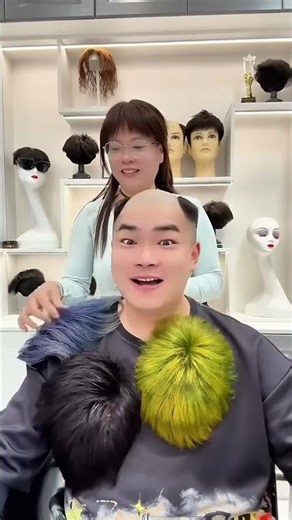 Instant face lift? No. Wig? Yes.#Tóc Giả Nam #Tóc Giả#メンズウィッグ #ウィッグ