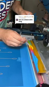 754K views · 19K reactions | You all asked so we FINALLY listened  We’re all a LITTLE embarrassed we didn’t think of this 﫣 but now that we tried it... is this better??  #screenprinter #customapparel #howtoscreenprint #oddlysatisfying #satisfying #customclothing #fyp #tshirtbusiness #tshirthack #screenprint #screenprinting #screenprintingaddicts #screenprintinglife | Rush Order Tees | Facebook