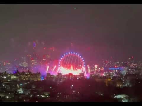 2025 London Eye Countdown Fireworks (Fast Forward Version) #London #LondonEye #Countdown #Fireworks