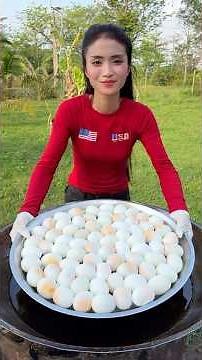 Cooking yummy deep fried eggs braised recipe