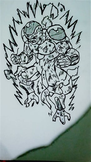 Freeza Drawing 💀 |Dragon Ball Villain Artwork | Realistic Freeza Sketch#sketch #shorts #freeza #dbs