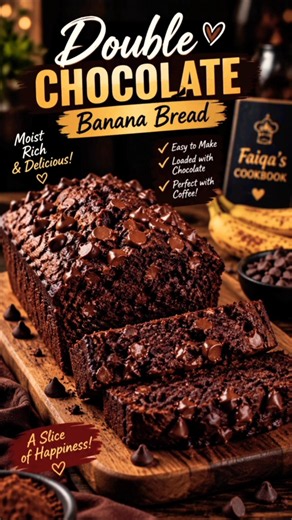 Double Chocolate Banana Bread 🍌🍫 | Ultra Moist & Fudgy