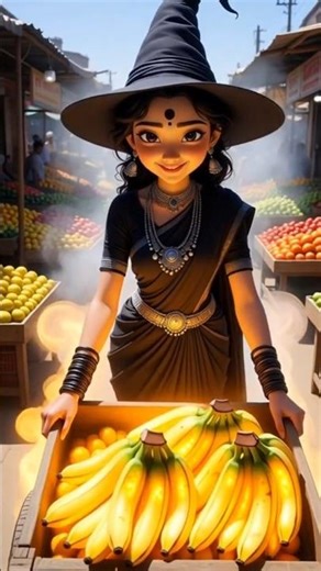 మంత్రగత్తె యొక్క మాయా అరటిపండు😱🍌🤩#telugustories #horrorstories #telugushorts #aistories #witchstory