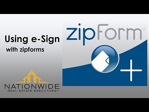 Using e-Sign with zipforms