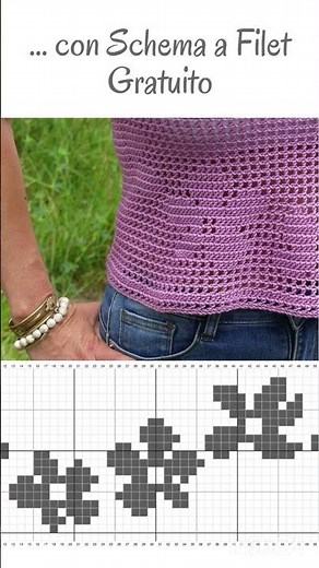 Canotta Fiorita a Filet 🌸 | Schema gratuito + tutorial completo su YouTube!