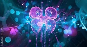 Modern technology concept of genitourinary system. Stock Video