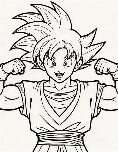 Printable Goku coloring page