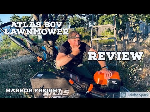 Harbor Freight, Atlas 80v Battery-Powered Lawn Mower REVIEW Thick- Grass, Score 1-10?????