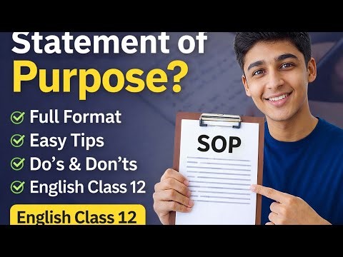 How to Write SOP? | Statement of Purpose | Class 12 English Writing Skills