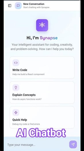 🤖 AI Chatbot | React + TypeScript + TailwindCSS #aichatbot #react #coding