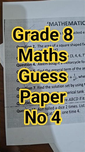 Class 8 Maths Guess Paper 2026 | PECTAA Final Term Important Questions