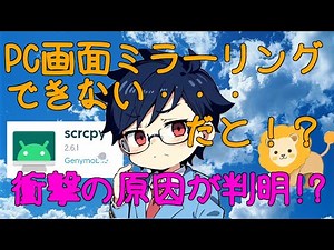 【scrcpy】PC画面ミラーリングできない！？原因を徹底調査...衝撃の原因とは!?